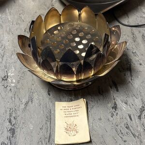 Vintage Reed & Barton Silver and Gold Lotus Bowl